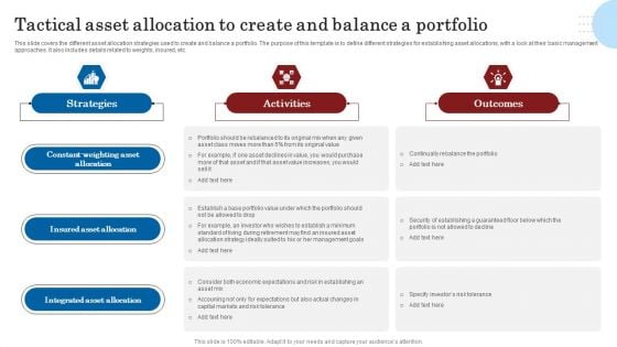 Tactical Asset Allocation To Create And Balance A Portfolio Demonstration PDF Tactical Asset Allocation To Create And Balance A Portfolio Demonstration PDF