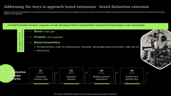 Tactical Brand Extension Launching Addressing The Ways To Approach Brand Extensions Elements PDF