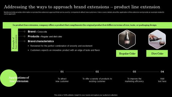 Tactical Brand Extension Launching Addressing The Ways To Approach Brand Extensions Product Professional PDF