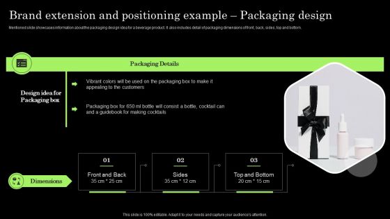 Tactical Brand Extension Launching Brand Extension And Positioning Example Packaging Brochure PDF