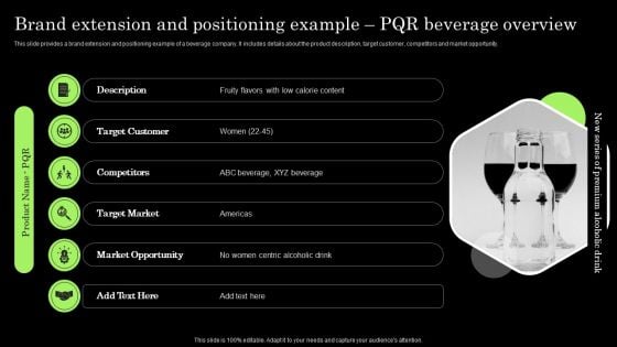 Tactical Brand Extension Launching Brand Extension And Positioning Example Pqr Microsoft PDF