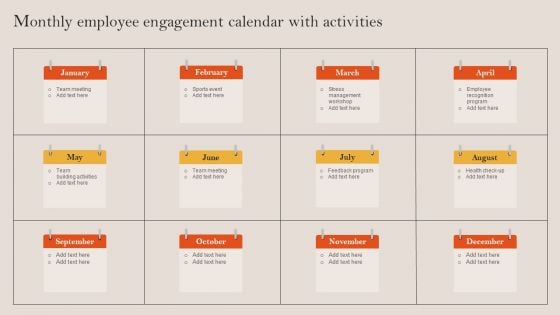 Tactical Employee Engagement Action Planning Monthly Employee Engagement Calendar With Activities Introduction PDF Tactical Employee Engagement Action Planning Monthly Employee Engagement Calendar With Activities Introduction PDF