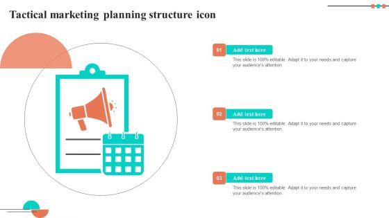 Tactical Marketing Planning Structure Icon Themes PDF