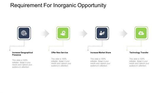 Tactical Merger Requirement For Inorganic Opportunity Ppt Portfolio Themes PDF