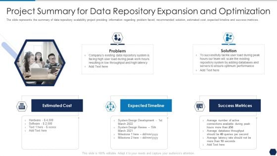 Tactical Plan For Upgrading DBMS Project Summary For Data Repository Expansion And Optimization Graphics PDF Tactical Plan For Upgrading DBMS Project Summary For Data Repository Expansion And Optimization Graphics PDF