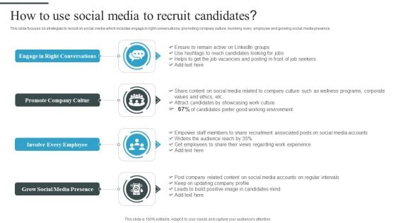 Tactical Process For Social How To Use Social Media To Recruit Candidates Microsoft PDF