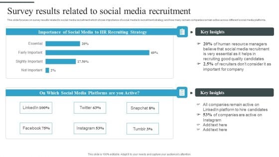 Tactical Process For Social Survey Results Related To Social Media Recruitment Themes PDF