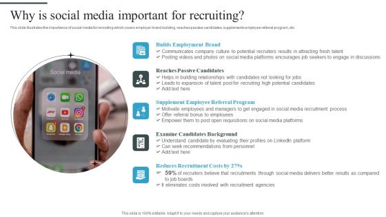 Tactical Process For Social Why Is Social Media Important For Recruiting Sample PDF