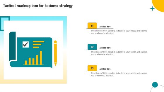 Tactical Roadmap Icon For Business Strategy Professional PDF