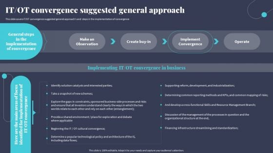 Tactics For Incorporating OT And IT With The Latest PI System IT OT Convergence Suggested General Approach Inspiration PDF Tactics For Incorporating OT And IT With The Latest PI System IT OT Convergence Suggested General Approach Inspiration PDF