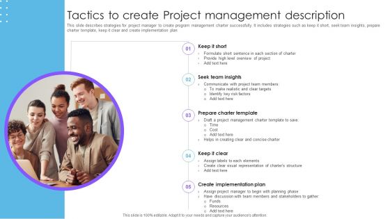 Tactics To Create Project Management Description Ppt Inspiration Design Ideas PDF