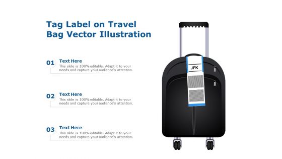 Tag Label On Travel Bag Vector Illustration Ppt PowerPoint Presentation Styles Designs PDF