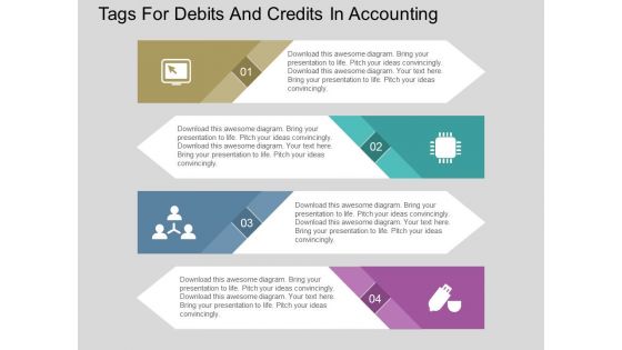 Tags For Debits And Credits In Accounting Powerpoint Template