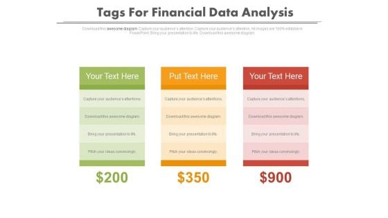 Tags For Financial Data Comparison Powerpoint Slides