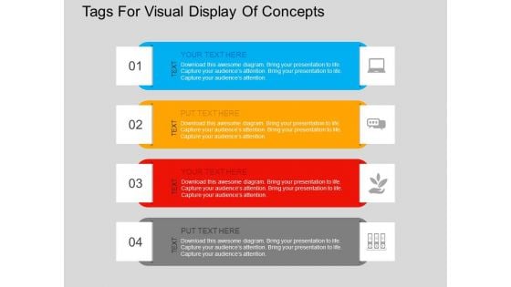 Tags For Visual Display Of Concepts Powerpoint Templates