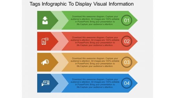 Tags Infographic To Display Visual Information Powerpoint Template Tags Infographic To Display Visual Information Powerpoint Template
