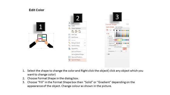 Tags On Tablet With Icons Powerpoint Templates