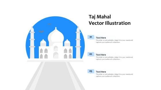 Taj Mahal Vector Illustration Ppt PowerPoint Presentation File Designs PDF