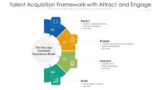 Talent Acquisition Framework With Attract And Engage Ppt PowerPoint Presentation File Gallery PDF