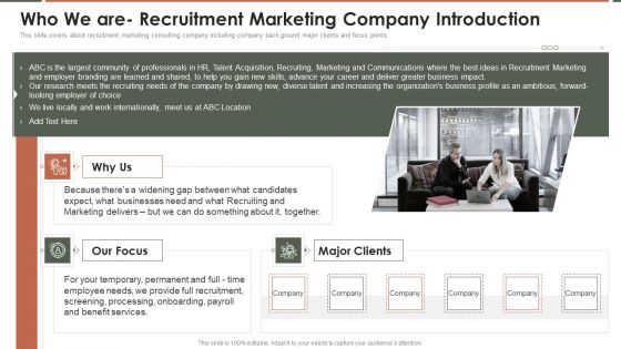 Talent Acquisition Marketing Who We Are Recruitment Marketing Company Introduction Rules PDF