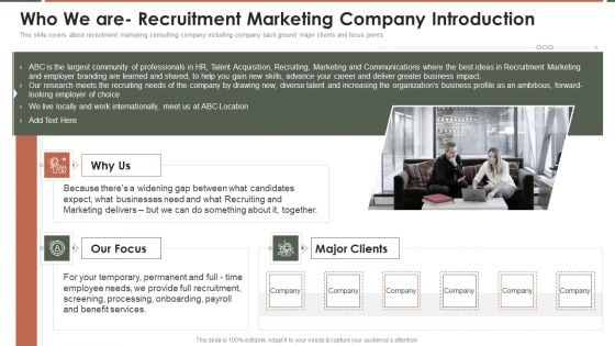 Talent Acquisition Marketing Who We Are Recruitment Marketing Company Introduction Rules PDF Talent Acquisition Marketing Who We Are Recruitment Marketing Company Introduction Rules PDF