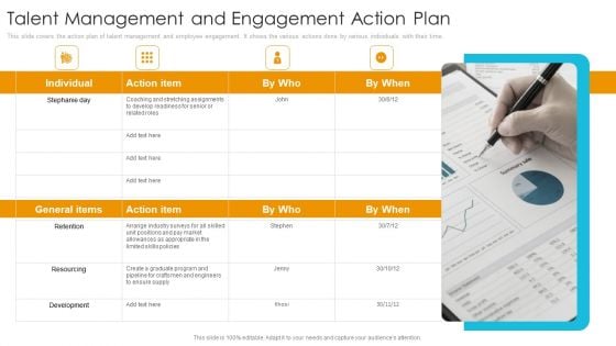 Talent Management And Engagement Action Plan Formats PDF