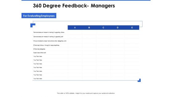 Talent Management Systems 360 Degree Feedback Managers Ppt Infographics Master Slide PDF