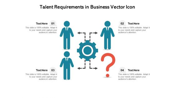 Talent Requirements In Business Vector Icon Ppt PowerPoint Presentation Inspiration Format PDF