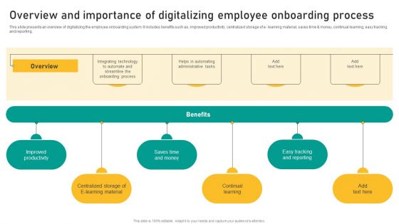 Talent Retention Initiatives For New Hire Onboarding Overview And Importance Of Digitalizing Mockup PDF