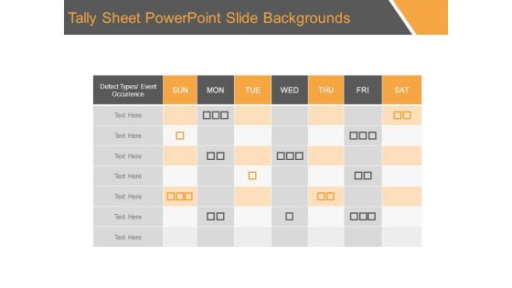 Tally Sheet Powerpoint Slide Backgrounds