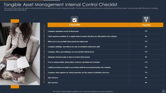 Tangible Asset Management Internal Control Checklist Guidelines PDF