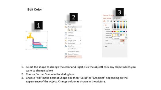 Tap With Tags And Education Icons Powerpoint Template