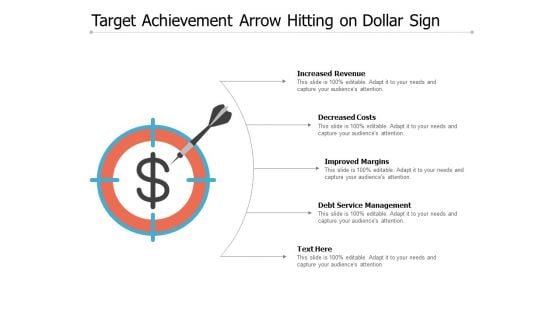 Target Achievement Arrow Hitting On Dollar Sign Ppt PowerPoint Presentation File Rules