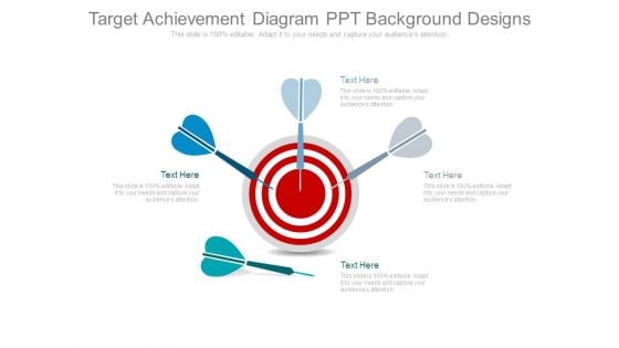 Target Achievement Diagram Ppt Background Designs