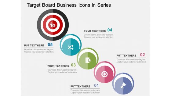 Target Board Business Icons In Series Powerpoint Templates