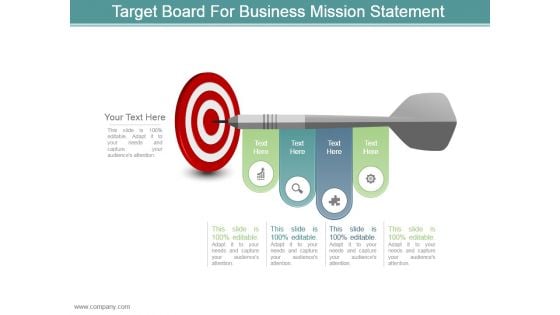 Target Board For Business Mission Statement Ppt Design