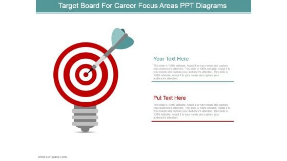 Target Board For Career Focus Areas Ppt Diagrams
