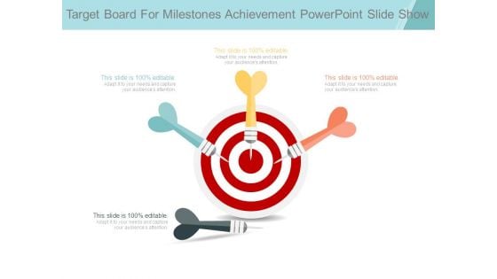 Target Board For Milestones Achievement Powerpoint Slide Show