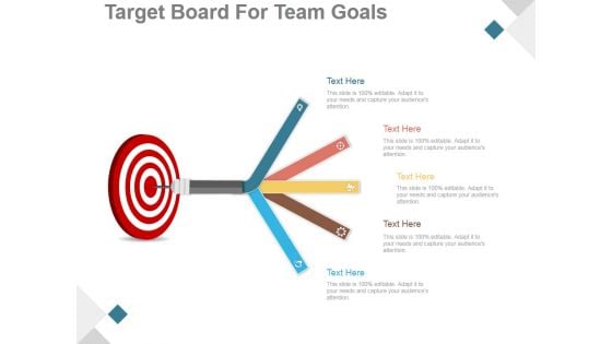 Target Board For Team Goals Ppt PowerPoint Presentation Infographic Template