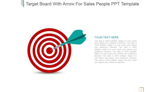 Target Board With Arrow For Sales People Ppt PowerPoint Presentation Show