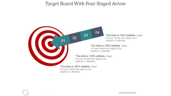 Target Board With Four Staged Arrow Ppt PowerPoint Presentation Example 2015