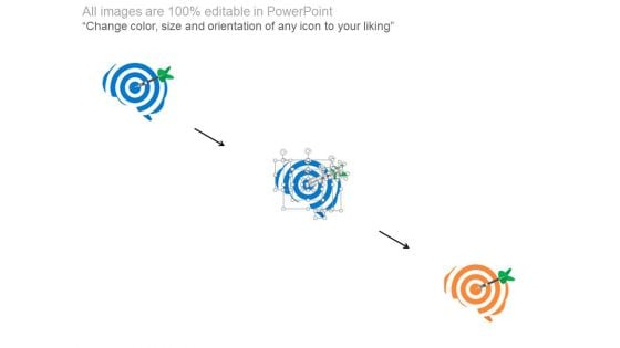 Target Board With Planning Icons Powerpoint Slides