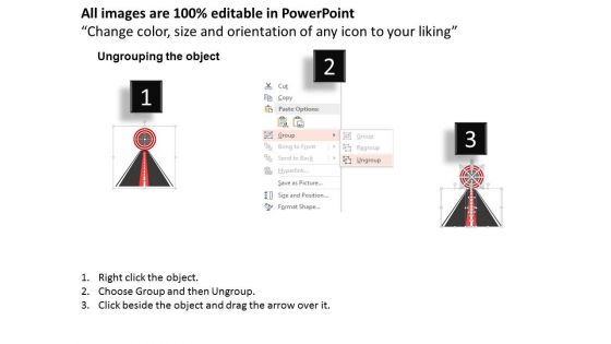 Target Board With Progress Arrow And Icons Powerpoint Template