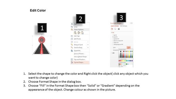 Target Board With Progress Arrow And Icons Powerpoint Template