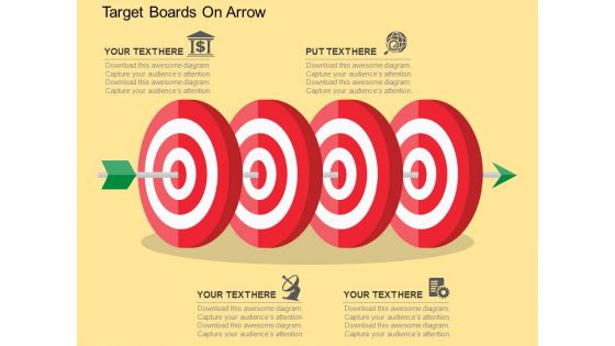 Target Boards On Arrow Powerpoint Templates