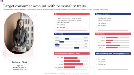 Target Consumer Account With Personality Traits Inspiration PDF