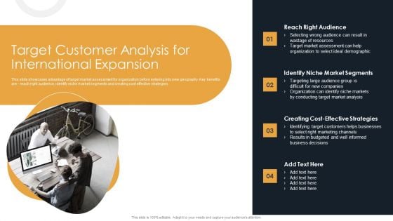 Target Customer Analysis For International Expansion Ideas PDF