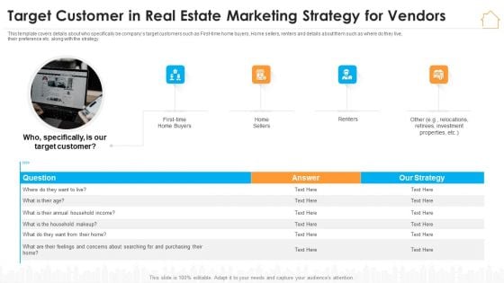 Target Customer In Real Estate Marketing Strategy For Vendors Download PDF