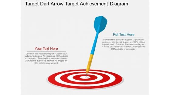 Target Dart Arrow Target Achievement Diagram Powerpoint Template