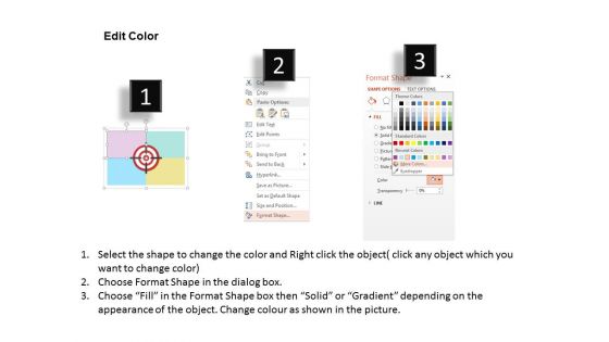 Target Dart With Four Business Icons Powerpoint Template